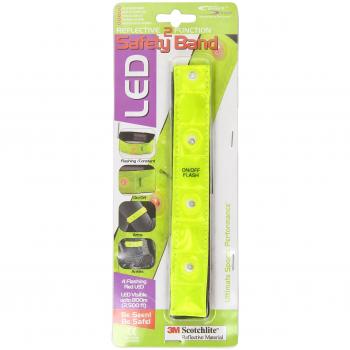 Cinta reflectante Sport DirectTM para brazo o tobillo (4 LED, botón de apagado y encendido, impermeable)