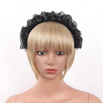Gothisches Anime Dienstmädchen Cosplay Stirnband mit Rüschen