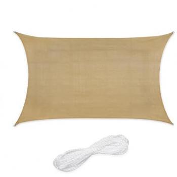 Outdoor Triangular Awning, 2 x 3 m, HDPE, Beige