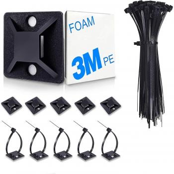 Paquete de 100 Clips de Gestión de Cables