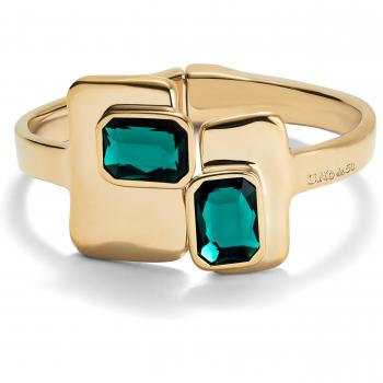 UNOde50 18k Gold Plated Magnetic Green Bangle