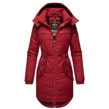 Marikoo Wintermantel Kamii sportlicher Damen Winterparka mit abnehmb. Kapuze