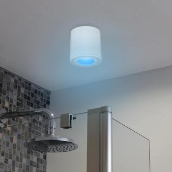 Iluminación techo LED GU10 6 W blanca RGBW+6000K, apta para cabina de ducha, IP65
