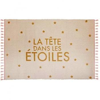 Tapis Doré à Franges « Étoiles & Nuages »