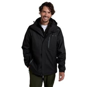Bracken Extreme Herren 3‑In‑1 Outdoorjacke – Schwarze Farbe