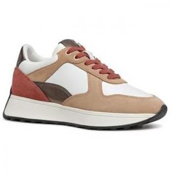 Baskets respirantes femme Geox Amabel blanc/rosé