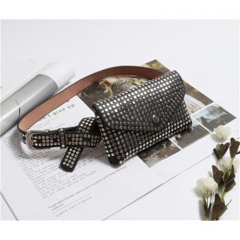 KAFVNIE Rivets Women Waist Bag