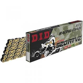 Catena DID 520 ATV2 Gold & Black 120 Maglie Giunto Clip FJ