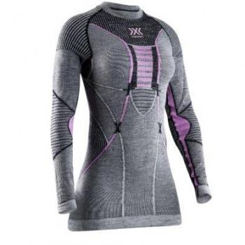 Camiseta X-Bionic Merino larga gris rosa mujer - XL