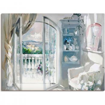 Leinwand „Sonniger Raum“ von Artland – weißes Canvas auf Keilrahmen