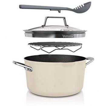 Foodi 8‑in‑1 Possible Pan – Vanilla Bean ZEROSTICK Frying Set