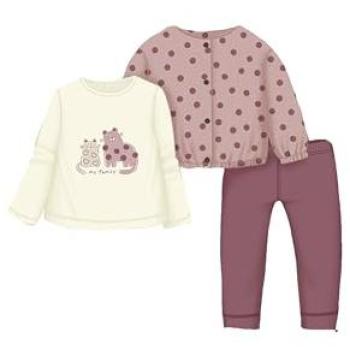 Mayoral Set „Baby Rosa“: Sweatshirt, Bluse & Leggings (74 B)