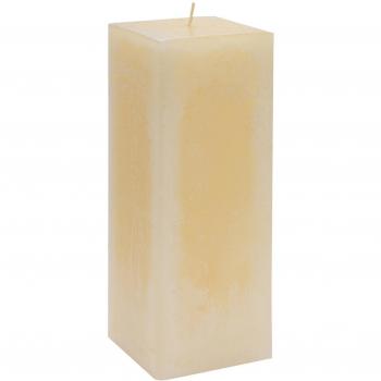 Nicola Spring Square Vanilla Pillar Candle 110 Hours Cream