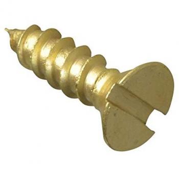 Wood Screw Slotted CSK Brass ½ x 6 ForgePack – 40 pcs