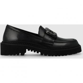 Mocasines de mujer en piel de color negro