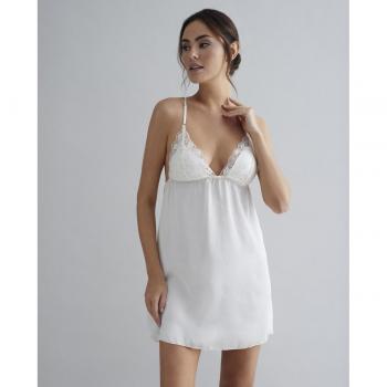 Camisón de tirantes con blonda Selmark