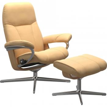 Stressless® Relaxsessel „Consul“ (Set mit Hocker) – Holzakzent Eiche