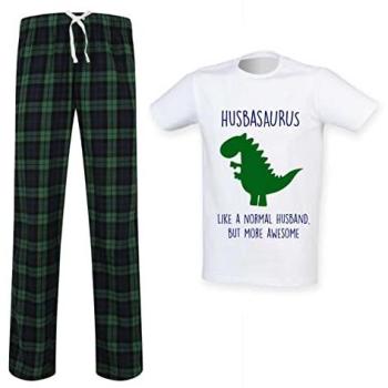 Dinosaur Pajama Set (Men) – 60 Second Makeover, Green, M