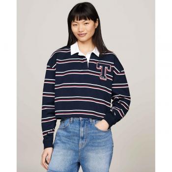 Polo de mujer Tommy Jeans de manga larga a rayas
