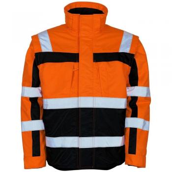 Mascot Pilotjacke Loreto M – 100 % Polyester, 240 g/m² – Orange/Marineblau