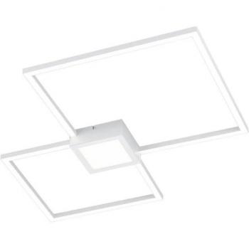 Hydra Plafoniera Led Bianca Doppio Quadrato+Luce Centrale Dimmerabile Con Interr. L. 66X66Cm