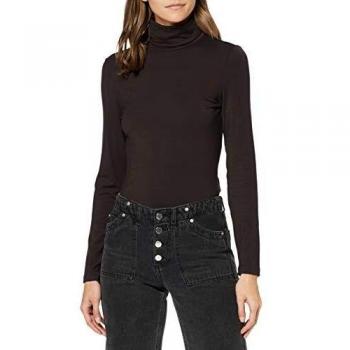 Camiseta Vero Moda Ava Lulu Cuello Alto Negra Mujer