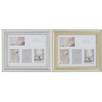 DKD Home Decor Premium Photo Display – 18.3 in x 15.7 in – Dual Unit Set – Metallic Crystal Accents