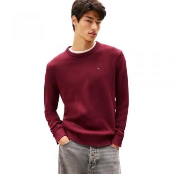 Tommy Jeans Slim Fit Pullover – Dunkelrot – Größe XXL