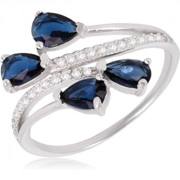 Anello Sissi Argento Blu 16mm