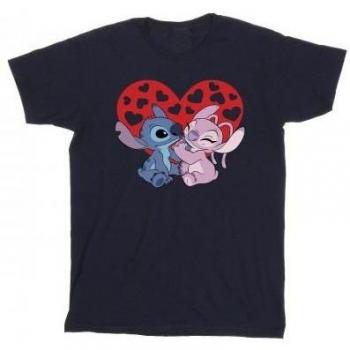 Disney jongens Lilo & Stitch hartjes t‑shirt 5‑6 jaar wit