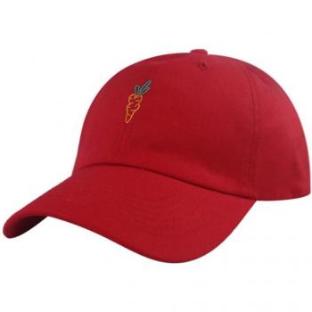 Gorra ajustable de algodón con diseño de zanahoria