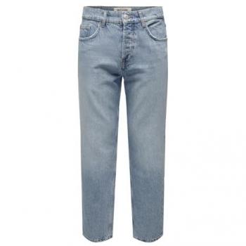 Only & Sons Onsedge Straight Lb 6986 Tai Dnm Blå Rättskroppade Jeans