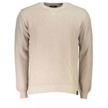 North Sails Beige Cotton Pullover - Round-neck Knitwear, Male, Size: L