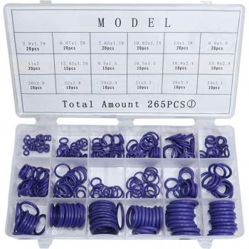 225pcs Car A/C R134a O-Ring Seal Washer Kit HNBR
