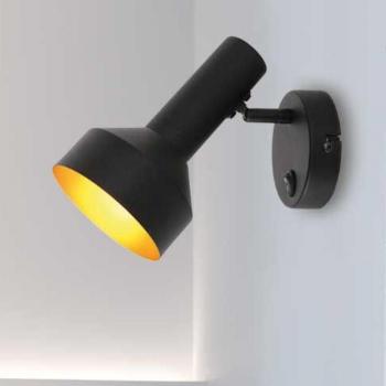 Steinhauer – Applique Murale Spot Métallique Dorée avec Spots Noirs Orientables (18 cm)
