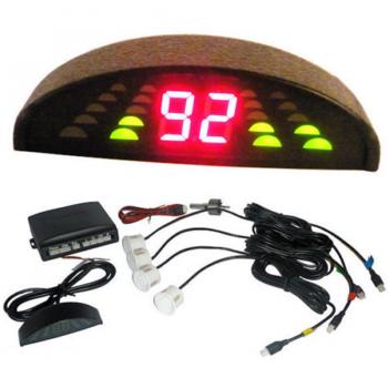 Système de Détection de Stationnement 4 Capteurs LED Sound Cutter Gris