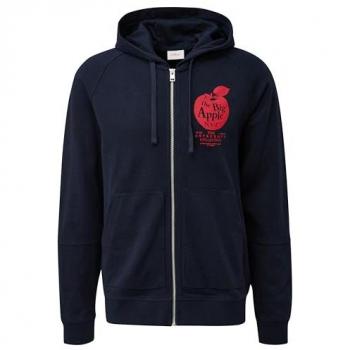 S.Oliver Sweatjacke mit Kunstwerk und Kapuze