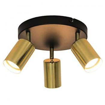 Cluster di Faretti Zumaline Vila Nero Oro 3x GU10