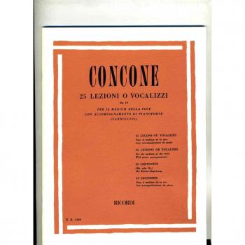 Méthodes et pédagogie RICORDI CONCONE G. - 40 LEZIONI PER BASSO O BARITONO OP.17  - CHANT Chant