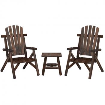 VidaXL 3 Piece Garden Lounge Set Solid Wood Spruce