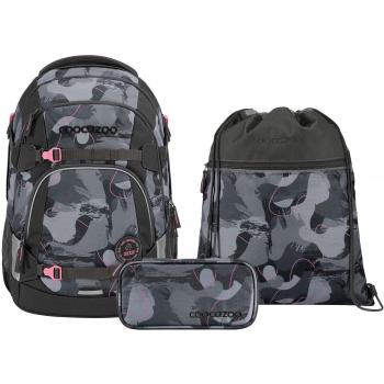 Coocazoo Schulranzen “MATE Bubble Brush” – 3‑teilige reflektierende Schulrucksack‑Kombi (135–180 cm)