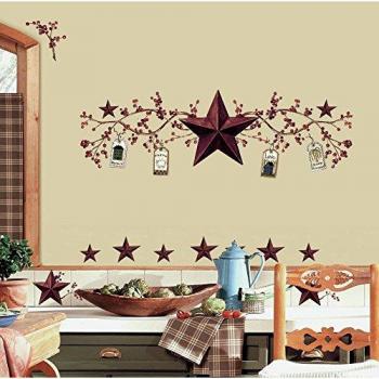 RoomMates Wandsticker Country Sterne und Beerenzweig