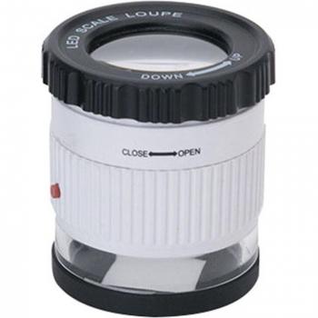 Lupa óptica ajustable 30X con luz UV