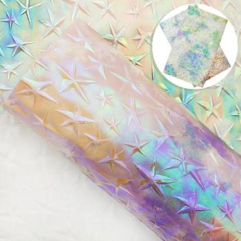 Tie-Dye Starfish Bump Texture Faux Leather Fabric