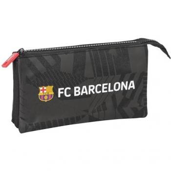 Estuche Triple F.C. Barcelona Black 22x12x3cm