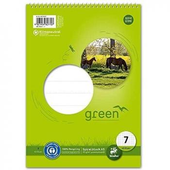 Staufen Green Spiralblock LIN7 A5 40 Blatt 70g/qm 7mm kariert