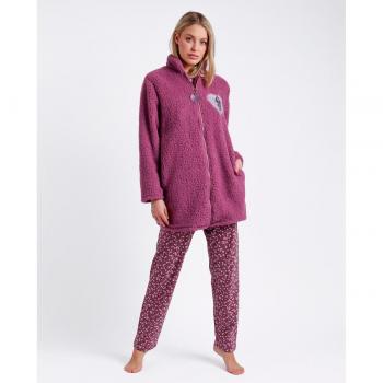 Bata de Mujer Santoro Calentita Manga Larga Morada