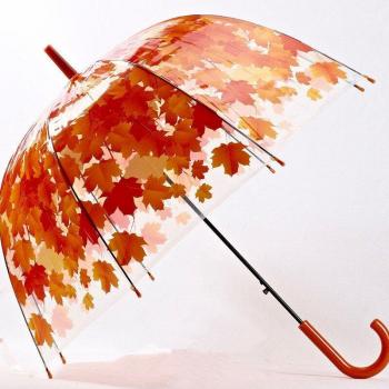 Cute PVC Women's Long Umbrella with Mushroom Leaves - 4 Color Options