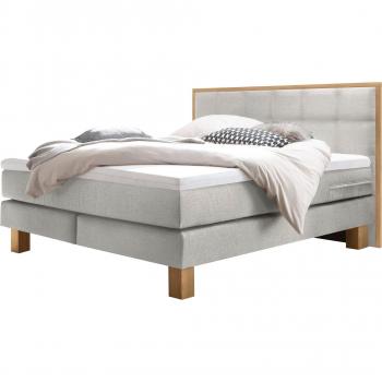 HASENA Boxspringbett Cottage, gepolstertes Kopfteil und Eichenrahmen
