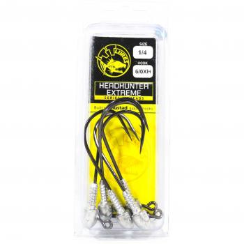 Tackle Tactics TT Hunter Extreme Jig 1/4 oz 6/0 XH – 5‑Pack (1838)